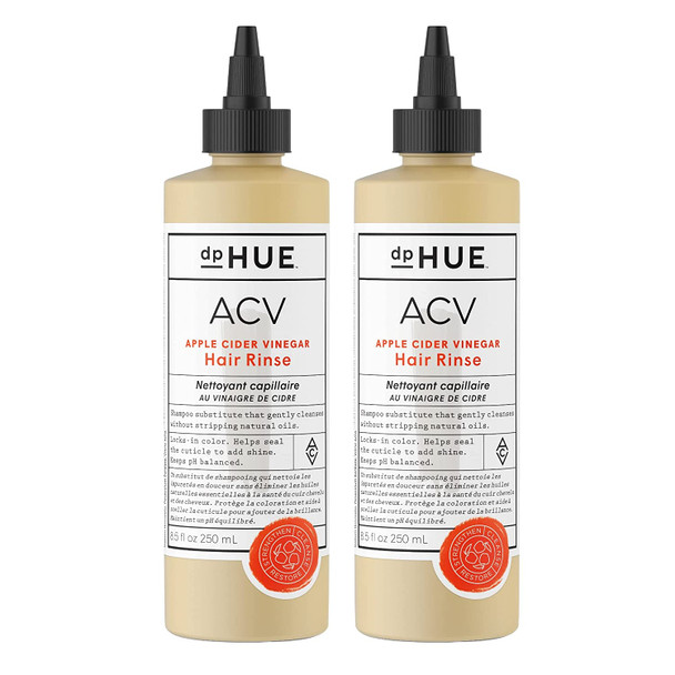 dpHUE Apple Cider Vinegar Hair Rinse  8.5 oz Pack of 2  Shampoo Alternative  Scalp Cleanser  Removes Buildup  Protects Natural Hair Oils