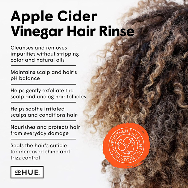dpHUE Apple Cider Vinegar Hair Rinse  8.5 oz Pack of 2  Shampoo Alternative  Scalp Cleanser  Removes Buildup  Protects Natural Hair Oils