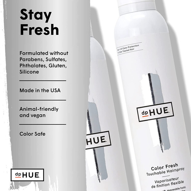 dpHUE Color Fresh Touchable Hairspray  8 oz  Provides Heat Humidity  Color Protection  Soft NonSticky Hold  For All Hair Types  Color Safe