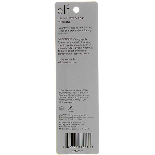 Clear Brow and Lash Mascara  Clear by e.l.f. for Women  0.084 oz Eyebrow  Pack of 2