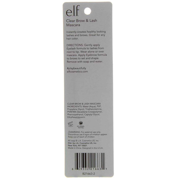 Clear Brow and Lash Mascara  Clear by e.l.f. for Women  0.084 oz Eyebrow  Pack of 2