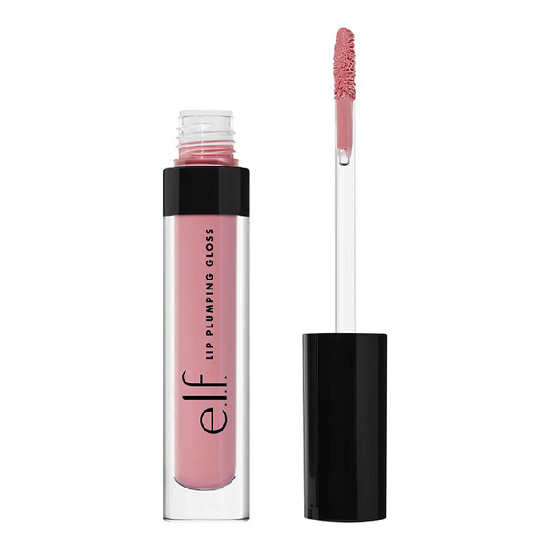 e.l.f. Lip Plumping Gloss Hydrating Nourishing Invigorating HighShine Plumps Volumizes Cools Soothes Sparkling Ros Shimmer 0.09 Oz