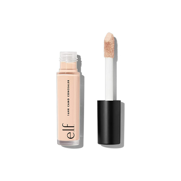 e.l.f. 16HR Camo Concealer Full Coverage Highly Pigmented Concealer With Matte Finish Creaseproof Vegan  CrueltyFree Light Peach 0.203 Fl Oz