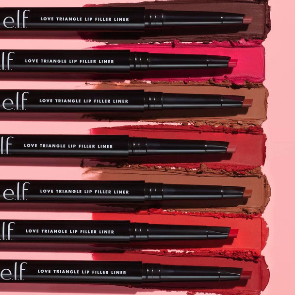 e.l.f. Love Triangle Lip Filler Liner 2in1 Lip Liner Pencil For Sculpting  Filling LongLasting Intense Color Hot Pink