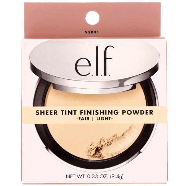 e.l.f Beautifully Bare Sheer Tint Finishing Powder Mattifying Silky Light Coverage Long Lasting Controls Shine Creates a Flawless Face Fair/Light AllDay Wear 0.33 Oz