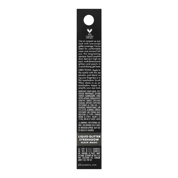 e.l.f. Liquid Glitter Eyeshadow Long Lasting QuickDrying Opaque GelBased Formula Creates HighImpact MultiDimensional Eye Looks Black Magic 0.10 Fl Oz e.l.f. Liquid Glitter Eyeshadow Long Lasting QuickDrying Opaque GelBased Formula Creates HighImpact MultiDimensional Eye Looks Black Magic 0.10 Fl Oz