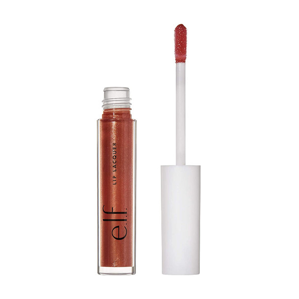 e.l.f Lip Lacquer Moisturizing Shiny NonSticky Long Lasting Provides Maximum Color Glides On Mauve Glitz 0.08 Fl Oz
