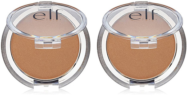 e.l.f. Cosmetics Sunkissed Glow Bronzer Professional Highlighter and Contouring Makeup .18 Ounce Compact 2 Pack