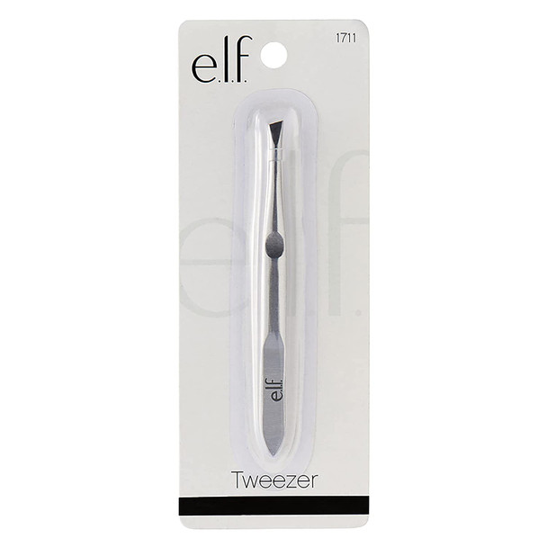 e.l.f. Slant Tweezer Professional Quality Stainless Steel Provides a Strong Grip Removes Hairs Accurately Shapes Defines Easy To Use ErgonomicallyDesigned