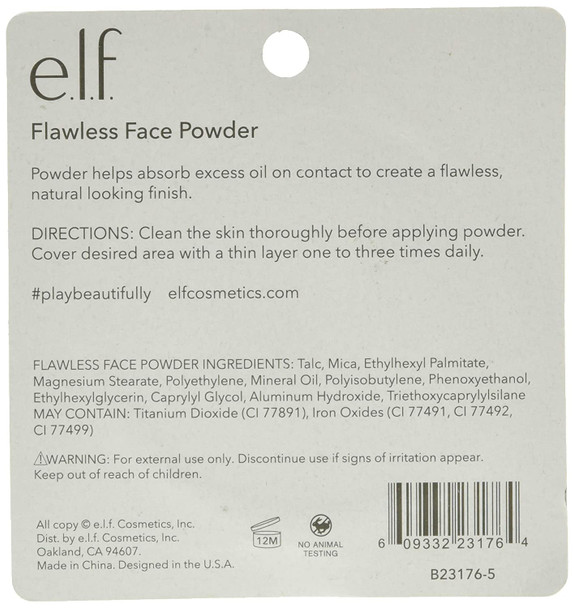 e.l.f. Flawless Face Powder Light Beige 0.18 Ounce