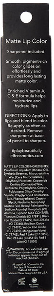 e.l.f. Cosmetics Matte Lip Color Long Lasting Gorgeous Matte Finish Nourishing Formula Nearly Nude