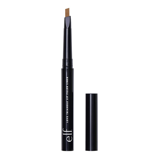 e.l.f. Love Triangle Lip Filler Liner 2in1 Lip Liner Pencil For Sculpting  Filling LongLasting Intense Color Deep Brown