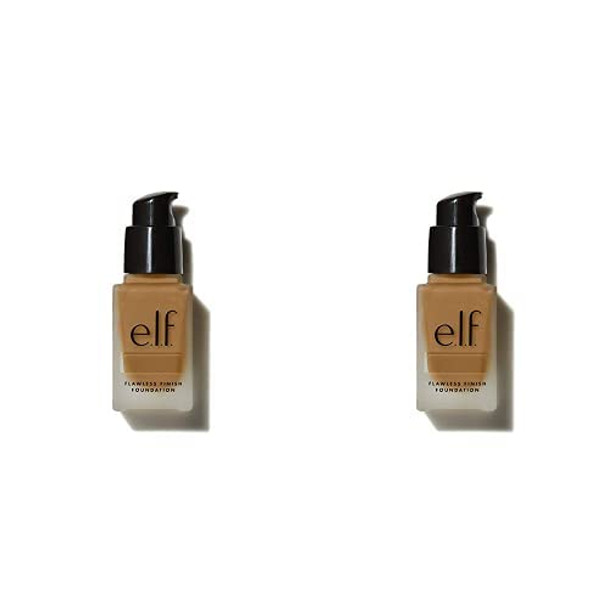 e.l.f. Flawless Finish Foundation Lightweight  Medium Coverage SemiMatte Finish Maple 0.68 Fl Oz 20mL Pack of 2