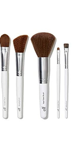 e.l.f. Professional Set Of 12 Brushes Vegan Makeup Tools For Expert Blending Contouring  Highlighting