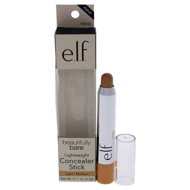 e.l.f. Beautifully Bare Lightweight Concealer Stick  LightMedium Women Concealer 0.11 oz