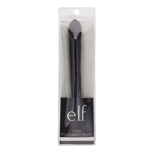 e.l.f. Pointed Foundation Brush Tapered Brush Head For Concealing Highlighting  Contouring For Liquid Cream  Powder Made With Synthetic Bristles