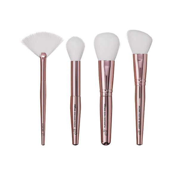 e.l.f. Cosmetics Blush  Glow Brush Kit Blushes For Applying Powder Blush Bronzer  Highlighter Creates A Seamless Finish