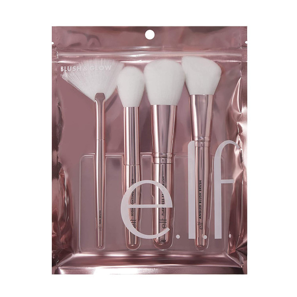 e.l.f. Cosmetics Blush  Glow Brush Kit Blushes For Applying Powder Blush Bronzer  Highlighter Creates A Seamless Finish