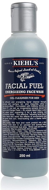Kiehls Facial Fuel Energizing Face Wash Gel Cleanser for Men 8.4 Ounce