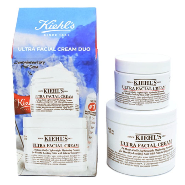 Kiehls Ultra Facial Cream Duo Set  4.2 oz/ 125 mL  1.7 oz/ 50 mL