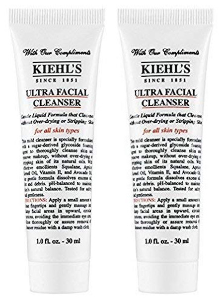 KiehIs Ultra Facial Cleanser Travel Size Pack of 2 Total 2oz/60ml