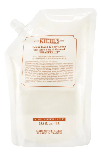 Kiehls Hand and Body Lotion Grapefruit Refill Pouch 33.8 Ounce