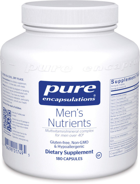 Pure Encapsulations - Men's Nutrients - Hypoallergenic Multivitamin/Mineral Complex for Men Over 40-180 Capsules