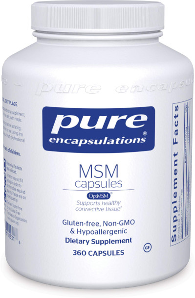Pure Encapsulations - Msm Capsules - Hypoallergenic Supplement Supports Joint, Immune, And Respiratory Health - 360 Capsules