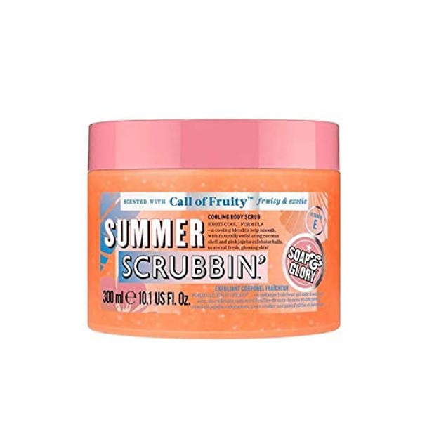Soap  Glory Call Of Fruity Exfoliating Body Scrub  Smoothing  Buffing Body Scrub  Tropical Fruit Scented Body Polish  Brightening Body Scrub with Coconut Shell Powder 300ml