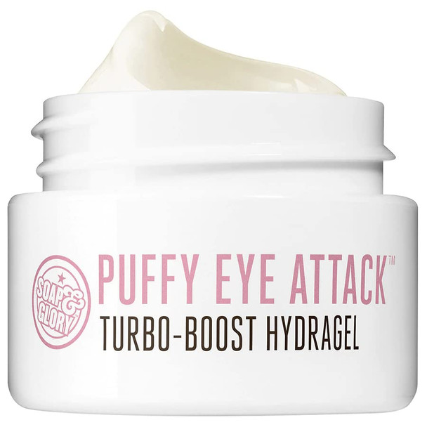 Soap  Glory Puffy Eye Attack Eye Cream  Hydrating Gel  Puffy Eyes Treatment for a Refreshed  Revitalised Under Eye  Eye De Puff Blend of Peptides Cucumber Fruit Juice  Liquorice Root 14ml