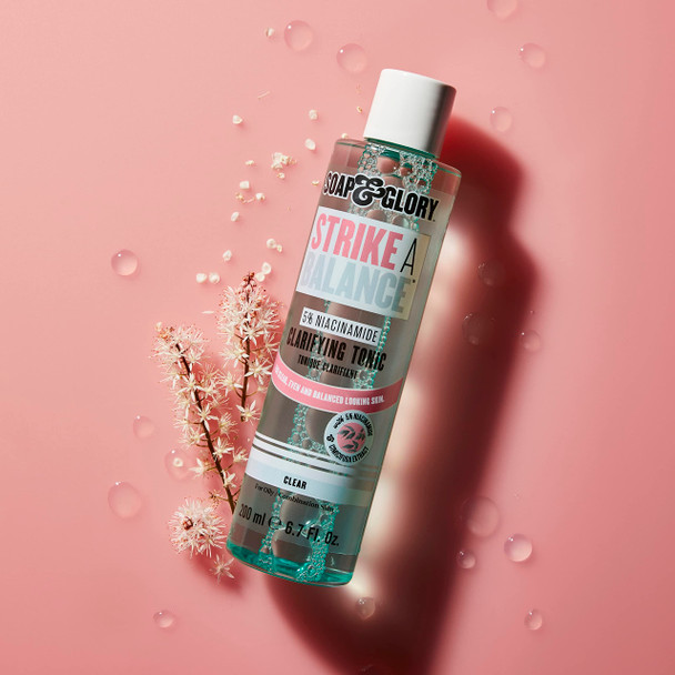 Soap  Glory Strike A Balance Niacinamide Clarifying Skin Toner  Facial Toner for Rebalanced  Refreshed Skin  5 Niacinamide Toner with Cimicifuga Root  Exfoliating Face Toner 200ml