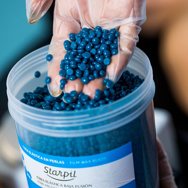 Starpil Wax - Blue Hard Wax Beads for Hair Removal, Stripless Hot Wax Beans, Low Temperature Film Hair Removal Wax Pearls - 600g, 22oz Mini Tub 1 Pack.