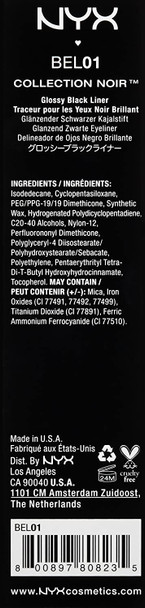 NYX Professional Makeup Collection Noir Glossy Liner, Black, 0.01 Ounce