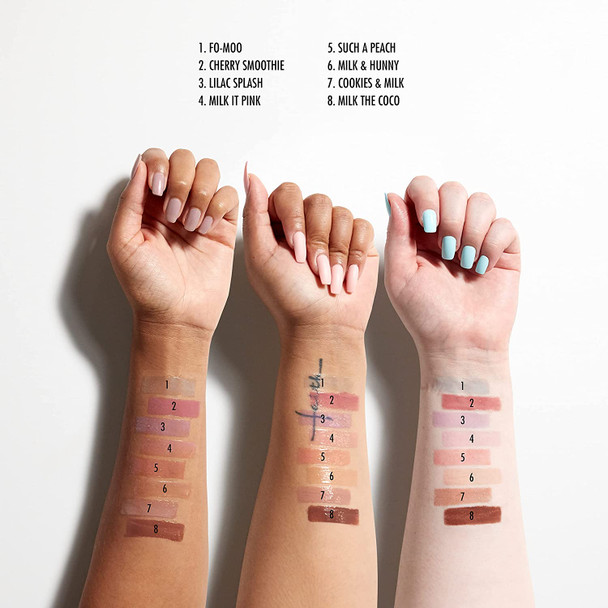 NYX PROFESSIONAL MAKEUP This Is Milky Gloss, Vegan Lip Gloss, 12 Hour Hydration - Milk It Pink (Sheer Baby Pink)
