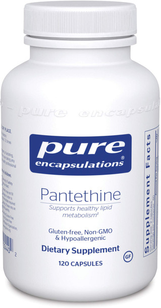 Pure Encapsulations - Pantethine - Hypoallergenic Supplement Supports Healthy Lipid Metabolism and Cardiovascular Function - 120 Capsules