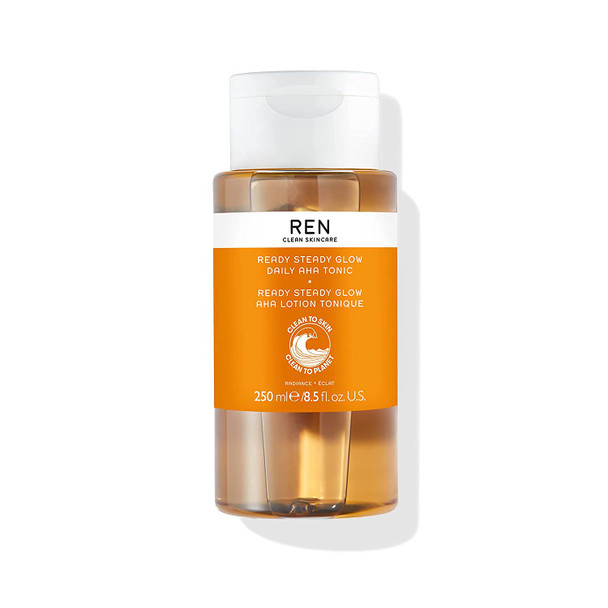 REN Clean Skincare Ready Steady Glow Daily AHA Tonic and Glycol Lactic Radiance Renewal Mask