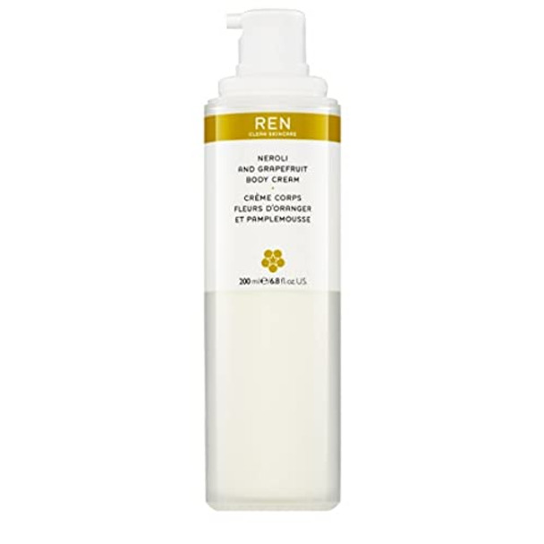 REN Clean Skincare Neroli And Grapefruit Body Cream, Cruelty Free and Vegan, 6.8 Fl Oz