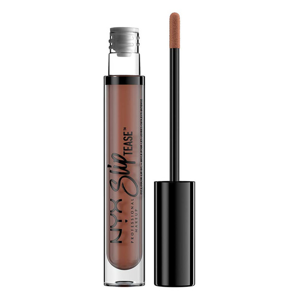 NYX PROFESSIONAL MAKEUP Slip Tease Full Color Lip Oil, Liquid Lipstick - Beyond Basic (Medium Nude) NYX PROFESSIONAL MAKEUP Slip Tease Full Color Lip Oil, Liquid Lipstick - Beyond Basic (Medium Nude)