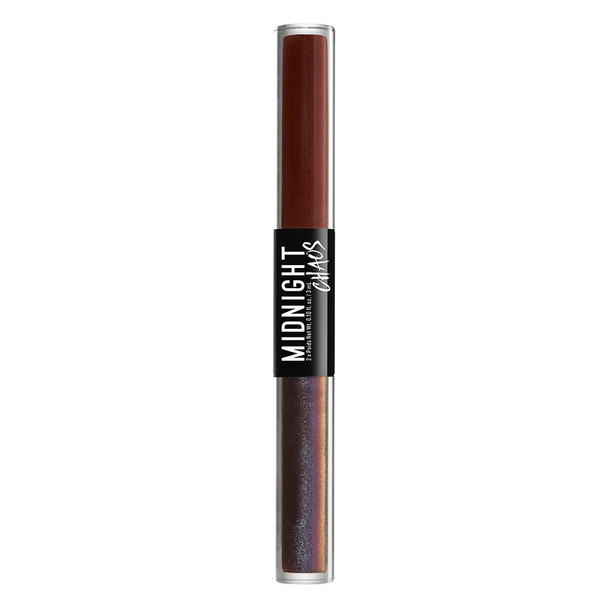 NYX PROFESSIONAL MAKEUP Midnight Chaos Dual-Ended Eyeliner, Liquid Eyeliner, Rust/Midnight Rouge