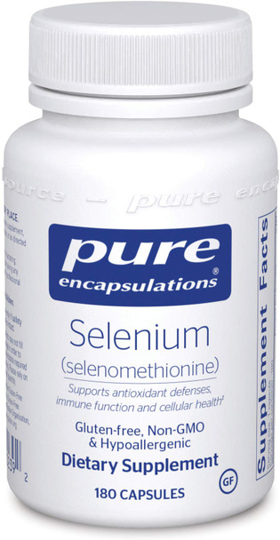 Pure Encapsulations Selenium (Selenomethionine) | Antioxidant Supplement for Immune System, Prostate, Collagen and Thyroid Support | 180 Capsules