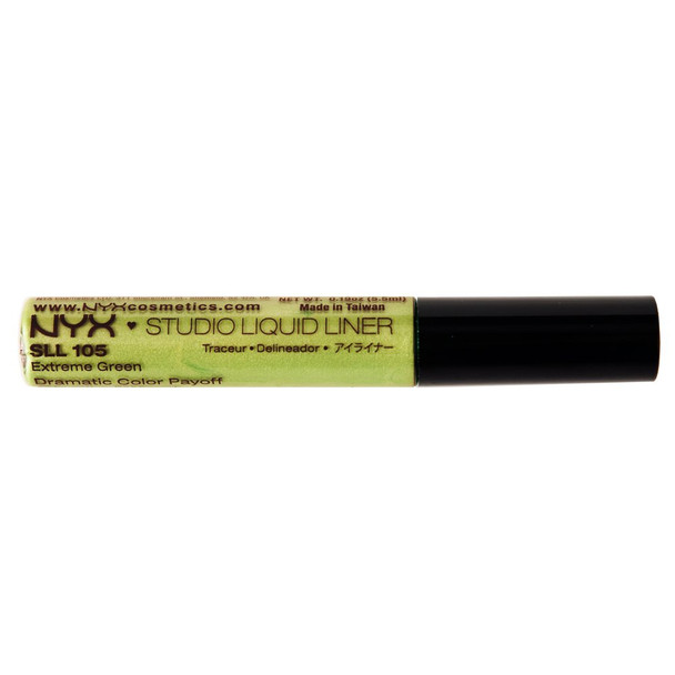 NYX Professional Makeup Studio Liquid Liner, Extreme Green, 0.384 Ounce