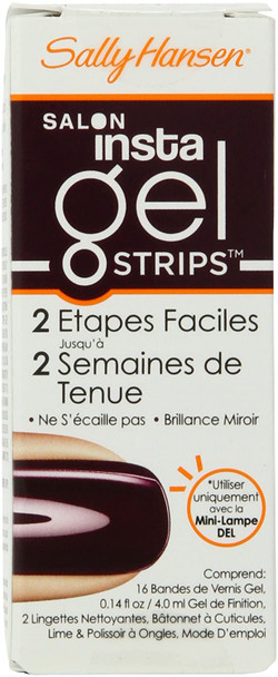 Sally Hansen Salon Insta Gel Strips, Pat On The Black, 16 Ounce