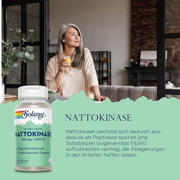 Solaray Nattokinase, Veg Cap (Btl-Plastic) 100mg | 30ct