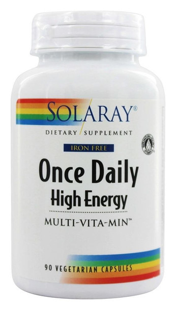Solaray - Once Daily High Energy W/O Iron, 90 capsules