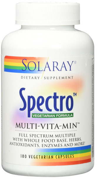 Solaray Spectro Vegetarian Formula VCapsules, 180 Count