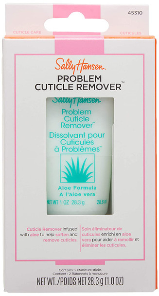 Sally Hansen Problem Cuticle Remover™, Eliminate Thick & Overgrown Cuticles, 1 Oz, Cuticle Remover Cream, Cuticle Remover Gel, Ph Balance Formula, Infused with Aloe Vera to Soothe and Condition