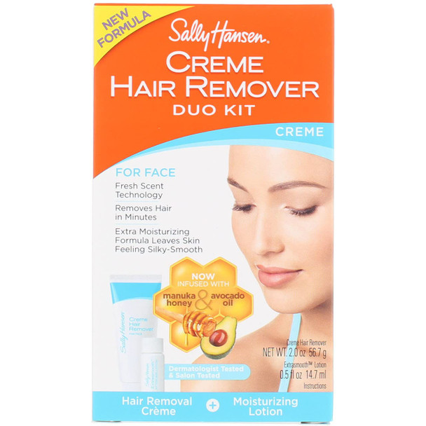 Sally Hansen Creme Hair Remover Duo Kit For Face (3 Pack)