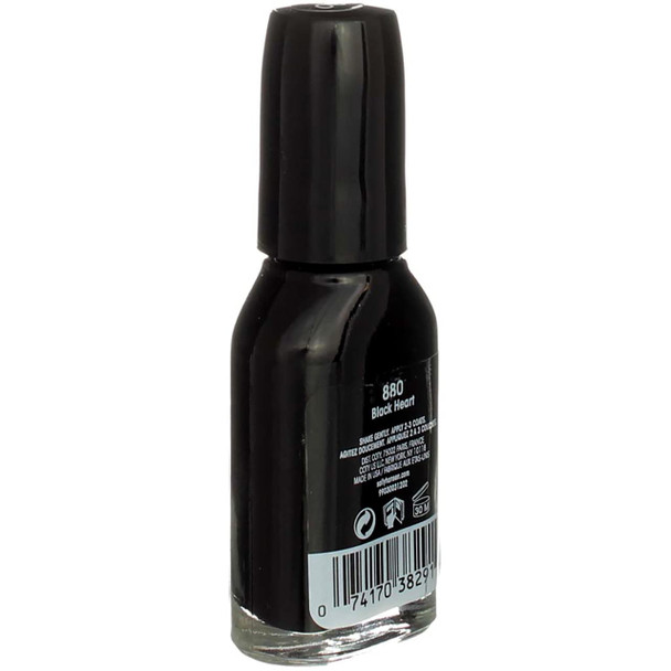 Sally Hansen Hard as Nails Nail Polish, Balck Heart 0.45 oz (Pack of 3)