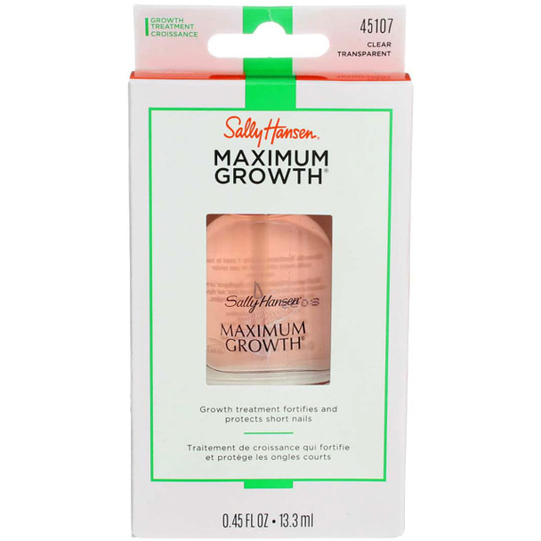 Sally Hansen Maximum Growth Treatment Clear 0.45 Ounce (13.3ml) (2 Pack)