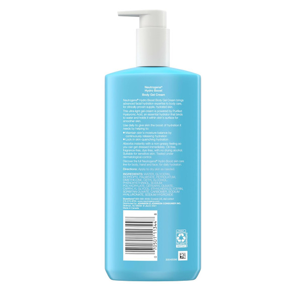 Neutrogena Hydro Boost Fragrance-free Hydrating Body Gel Cream 16 Ounce